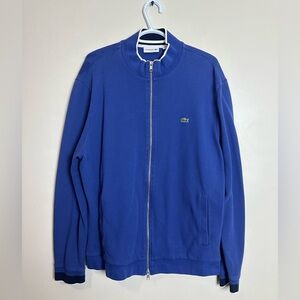 Lacoste Size XXL Men's Royal Blue Zip-Up Sweater